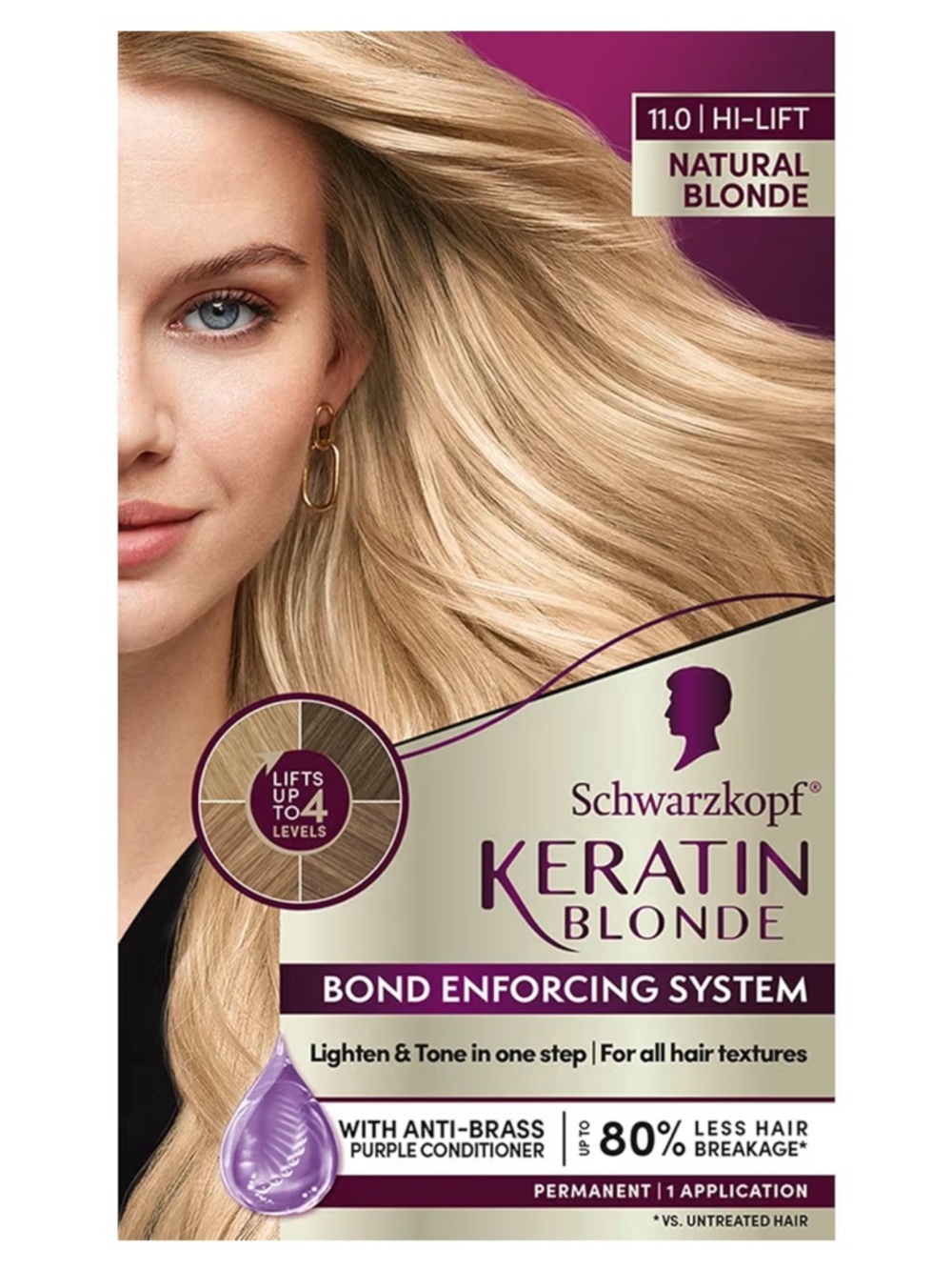 NEW Schwarzkopf Keratin Blonde Hair Dye 11 Natural Blonde Professional Quality